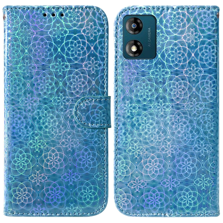 For Motorola Moto E13 Colorful Magnetic Buckle Leather Phone Case