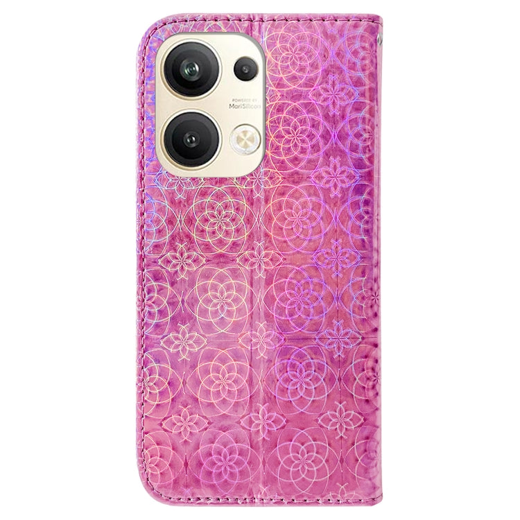 For OPPO Reno9 Pro+ Colorful Magnetic Buckle Leather Phone Case