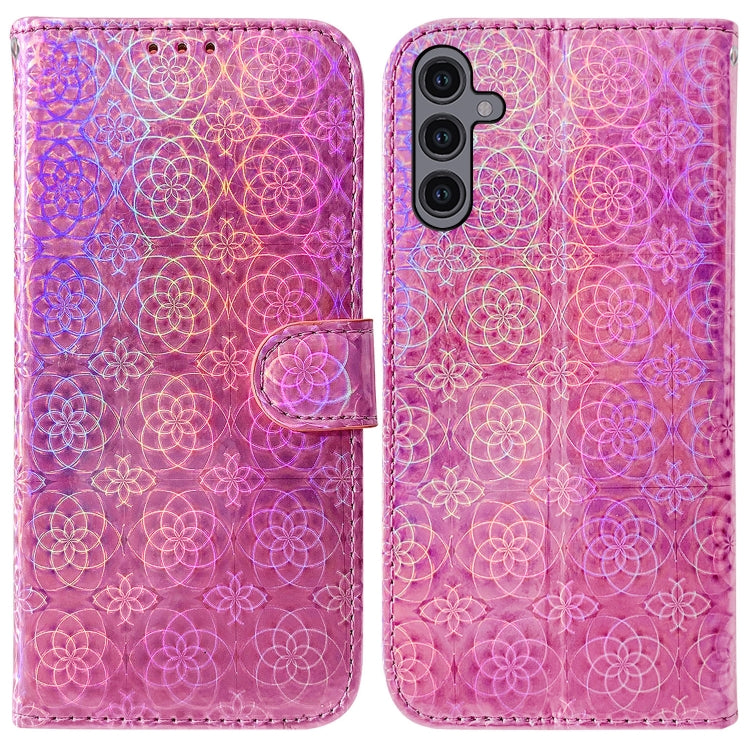 For Samsung Galaxy A24 4G Colorful Magnetic Buckle Leather Phone Case