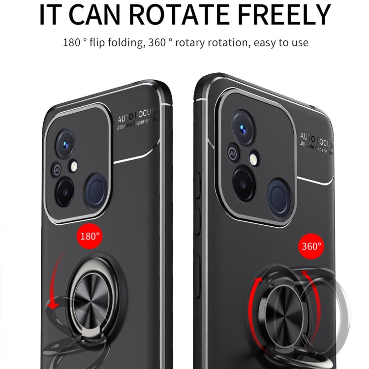 For Xiaomi Redmi 12C Metal Ring Holder 360 Degree Rotating TPU Phone Case