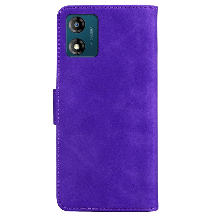 For Motorola Moto E13 Skin Feel Pure Color Flip Leather Phone Case
