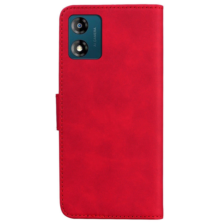 For Motorola Moto E13 Skin Feel Pure Color Flip Leather Phone Case