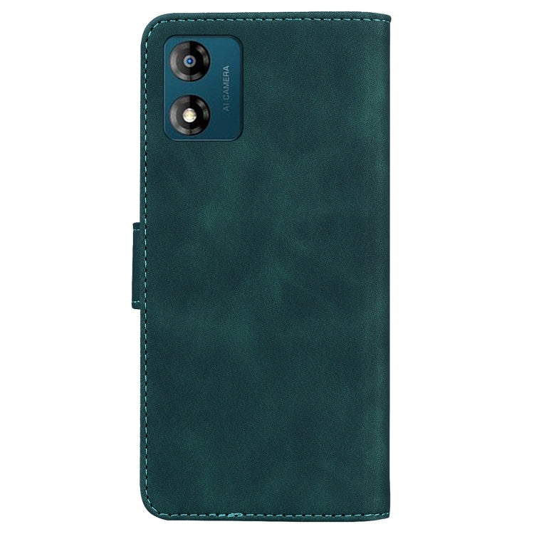 For Motorola Moto E13 Skin Feel Pure Color Flip Leather Phone Case