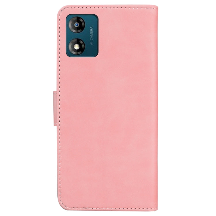 For Motorola Moto E13 Skin Feel Pure Color Flip Leather Phone Case