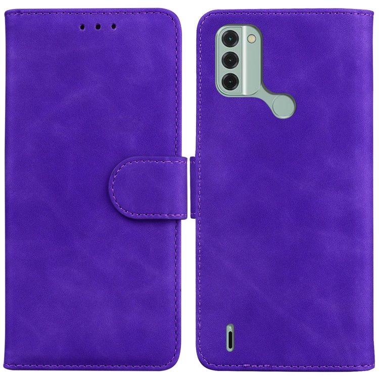 For Nokia C31 Skin Feel Pure Color Flip Leather Phone Case