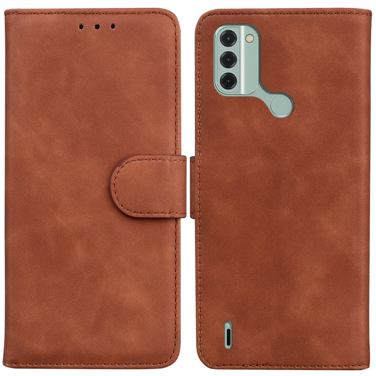 For Nokia C31 Skin Feel Pure Color Flip Leather Phone Case