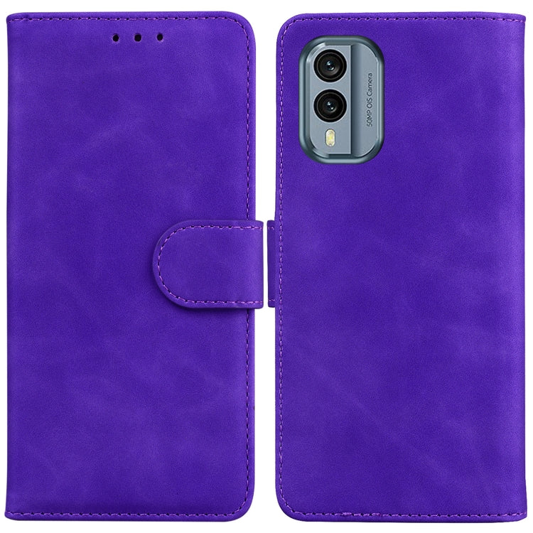 For Nokia X30 Skin Feel Pure Color Flip Leather Phone Case