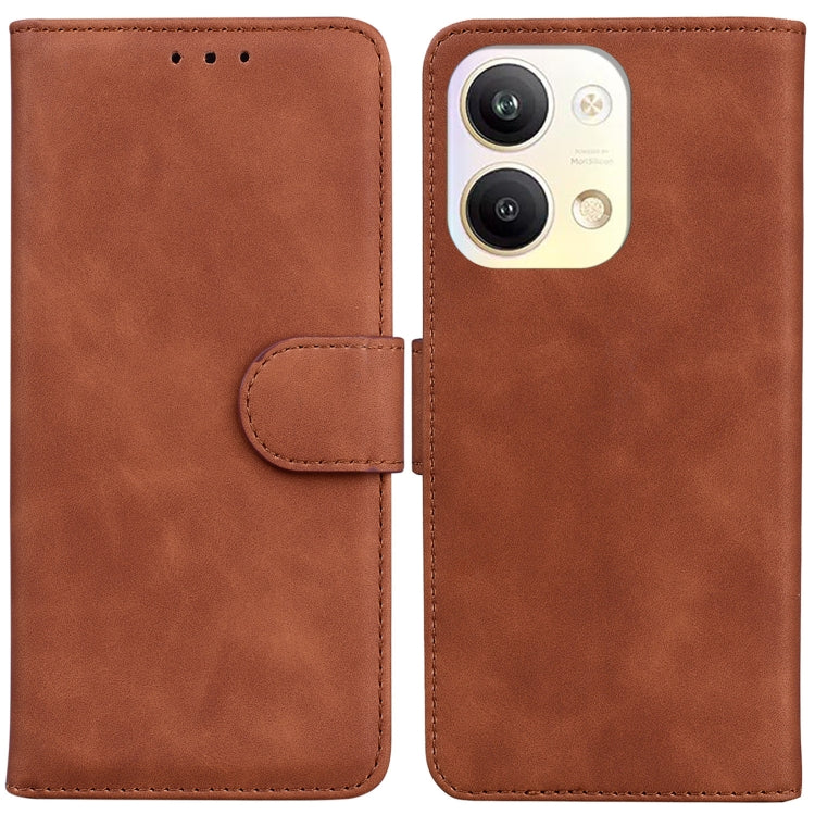 For OPPO Reno9 Pro Skin Feel Pure Color Flip Leather Phone Case