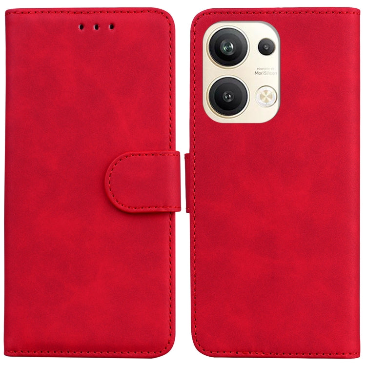 For OPPO Reno9 Pro+ Skin Feel Pure Color Flip Leather Phone Case