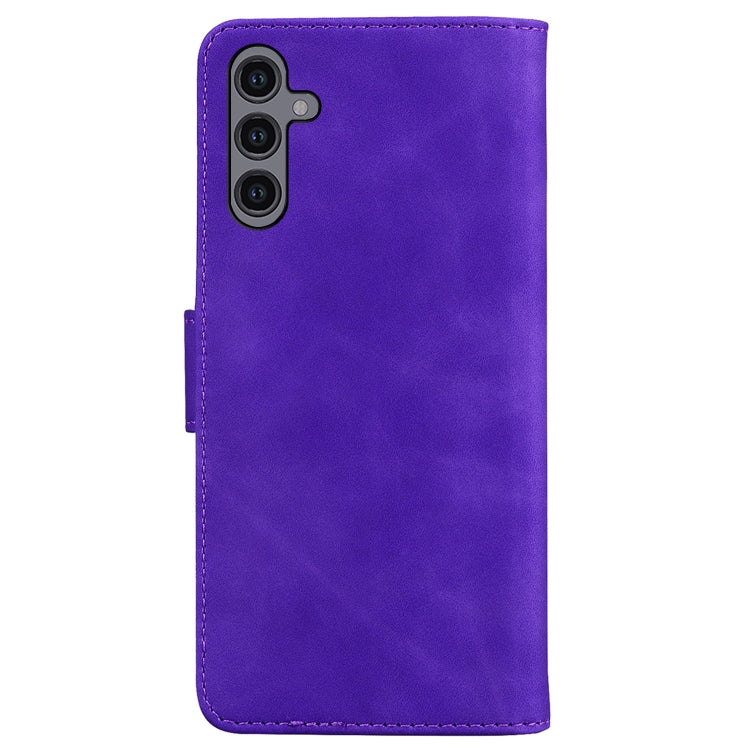 For Samsung Galaxy A24 4G Skin Feel Pure Color Flip Leather Phone Case