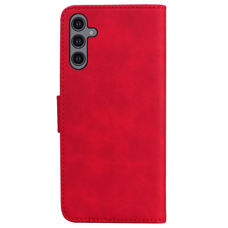 For Samsung Galaxy A24 4G Skin Feel Pure Color Flip Leather Phone Case