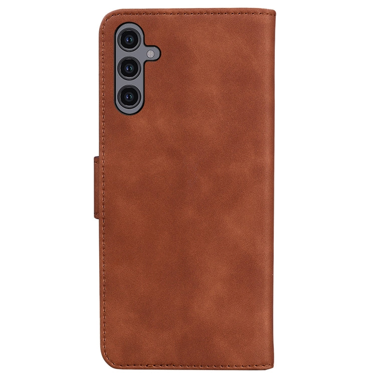 For Samsung Galaxy A24 4G Skin Feel Pure Color Flip Leather Phone Case