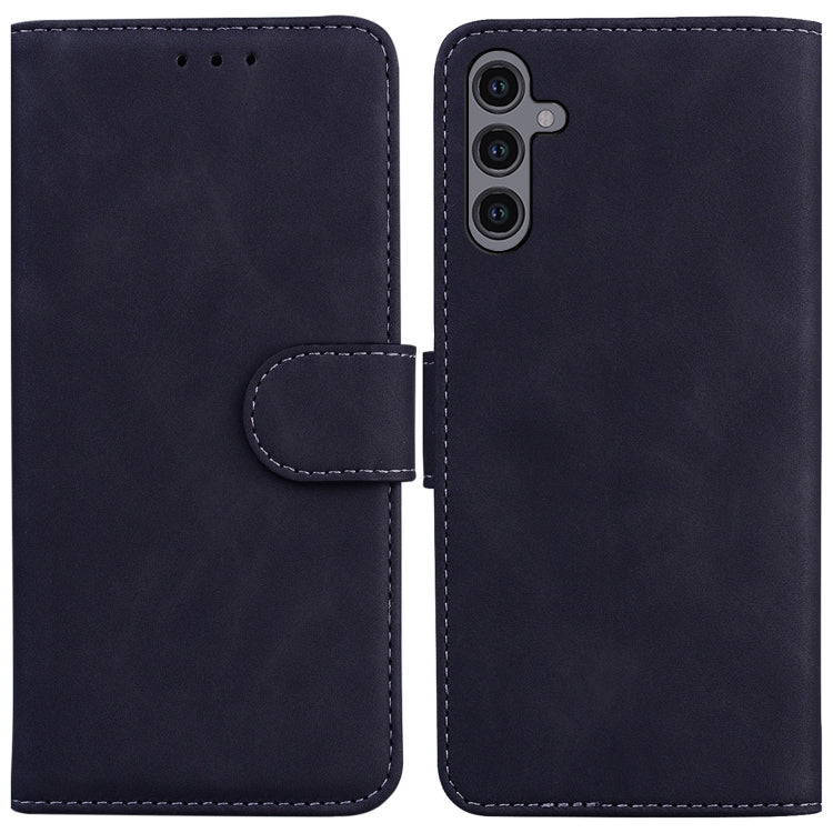 For Samsung Galaxy A24 4G Skin Feel Pure Color Flip Leather Phone Case