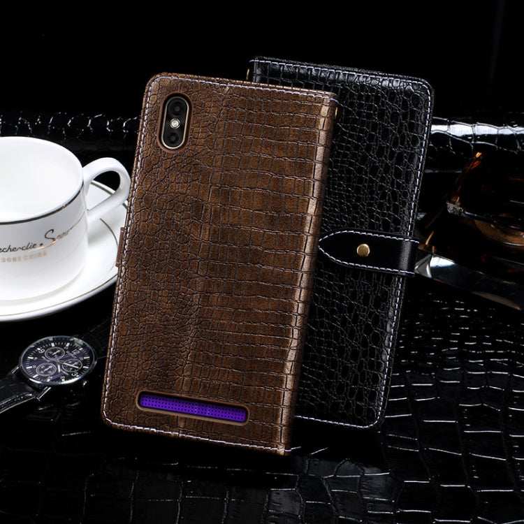 For Leagoo M12 idewei Crocodile Texture Horizontal Flip Leather Case with Holder & Card Slots & Wallet