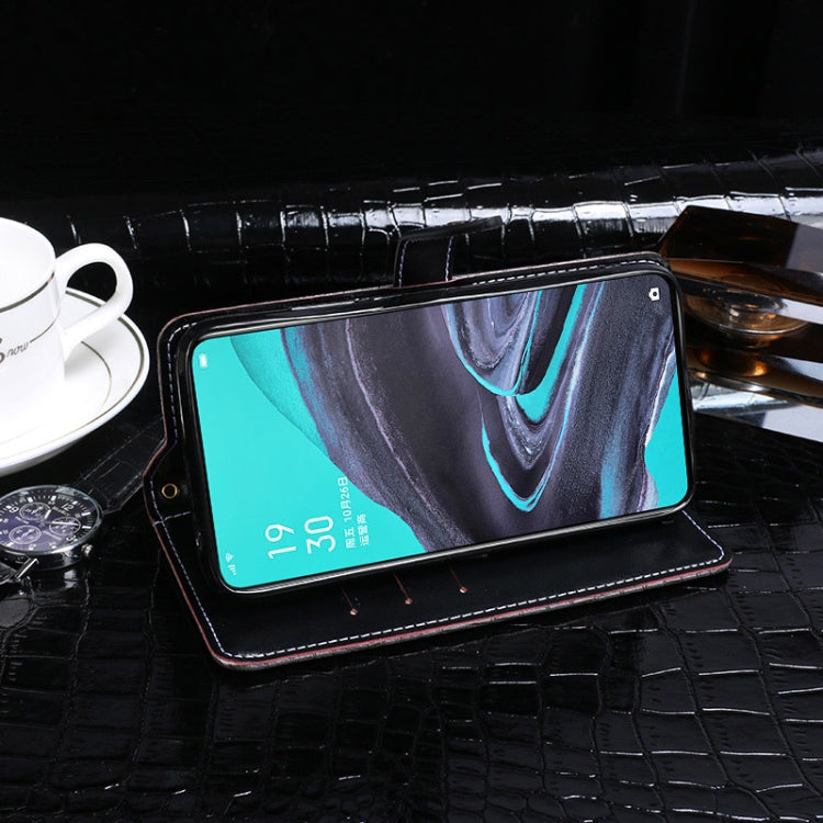 For OPPO Reno2 Z idewei Crocodile Texture Horizontal Flip Leather Case with Holder & Card Slots & Wallet