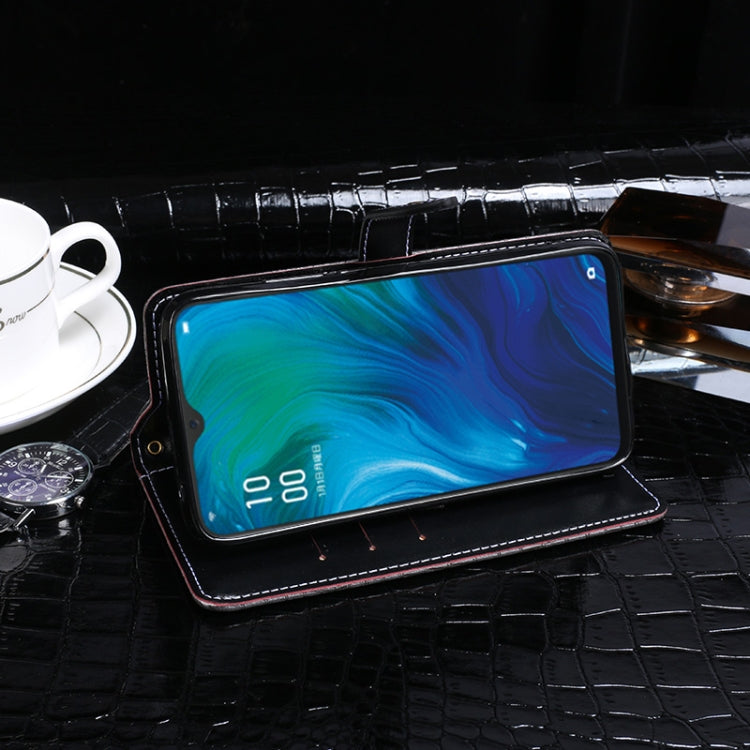 For OPPO Reno A idewei Crocodile Texture Horizontal Flip Leather Case with Holder & Card Slots & Wallet