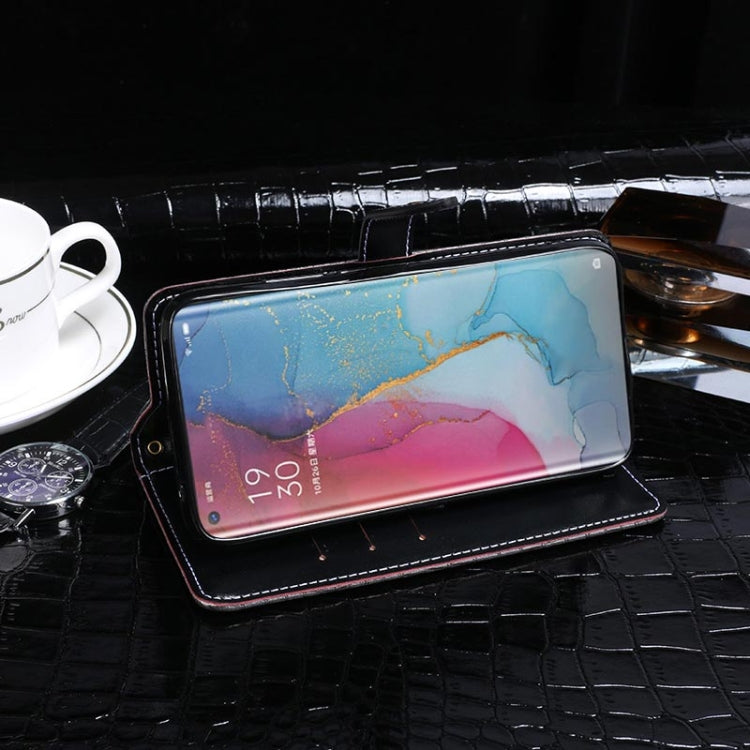 For OPPO Reno3 Pro idewei Crocodile Texture Horizontal Flip Leather Case with Holder & Card Slots & Wallet