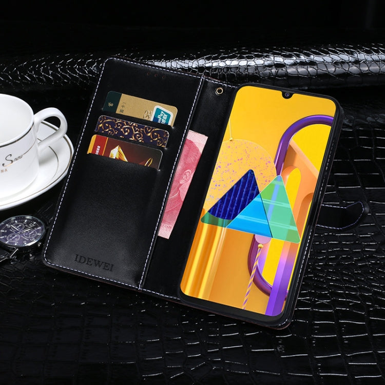 For Galaxy M30s idewei Crocodile Texture Horizontal Flip Leather Case with Holder & Card Slots & Wallet