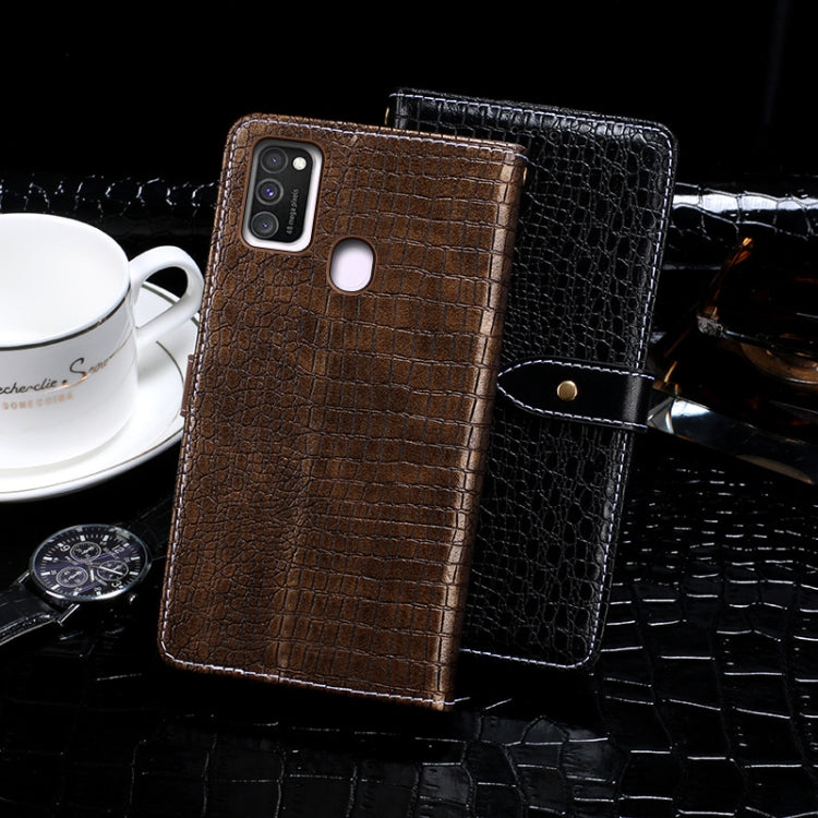 For Galaxy M30s idewei Crocodile Texture Horizontal Flip Leather Case with Holder & Card Slots & Wallet