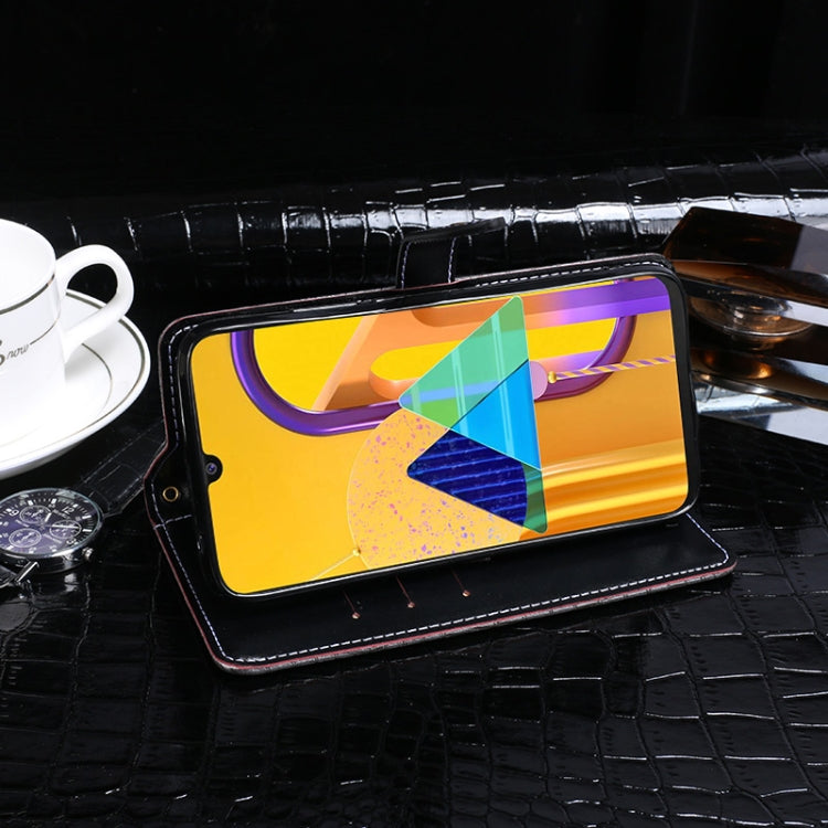 For Galaxy M30s idewei Crocodile Texture Horizontal Flip Leather Case with Holder & Card Slots & Wallet