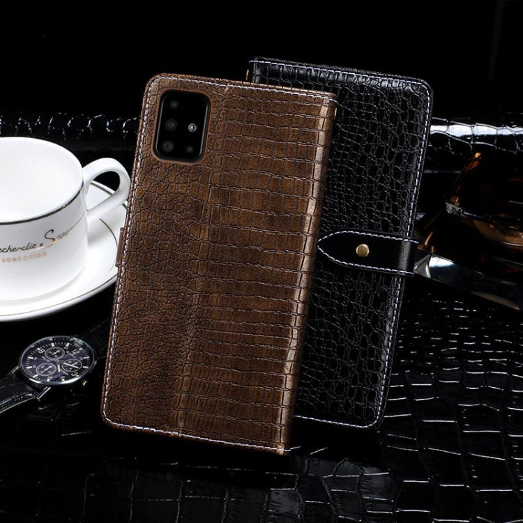For Galaxy A51 idewei Crocodile Texture Horizontal Flip Leather Case with Holder & Card Slots & Wallet