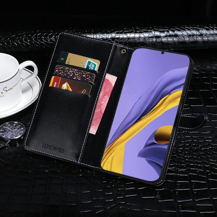For Galaxy A51 idewei Crocodile Texture Horizontal Flip Leather Case with Holder & Card Slots & Wallet