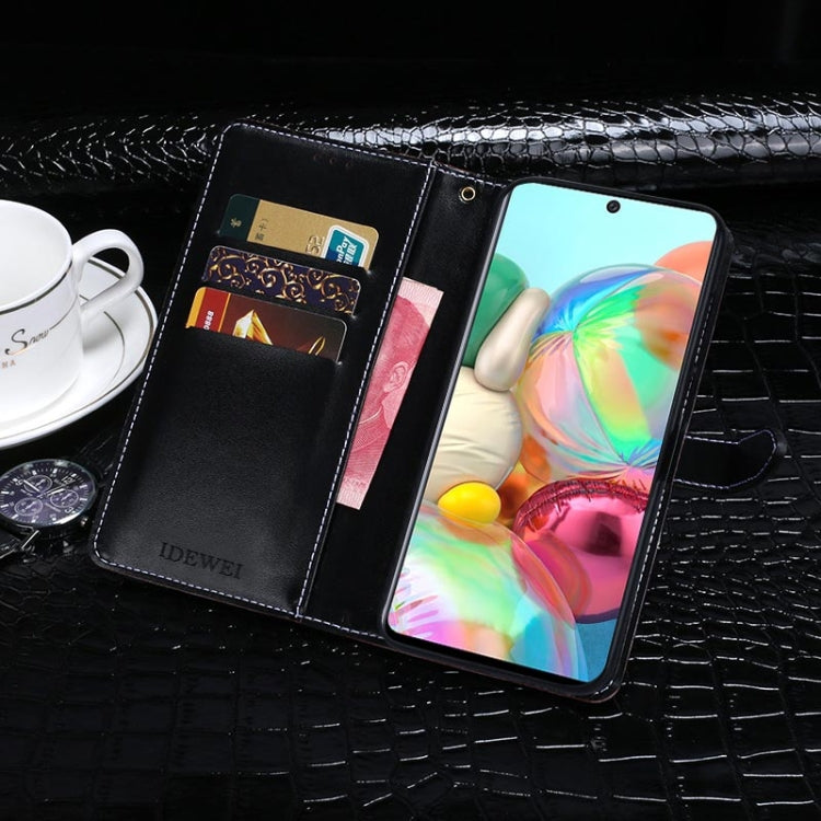 For Galaxy A71 idewei Crocodile Texture Horizontal Flip Leather Case with Holder & Card Slots & Wallet