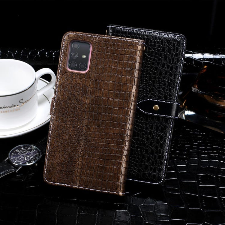 For Galaxy A71 idewei Crocodile Texture Horizontal Flip Leather Case with Holder & Card Slots & Wallet