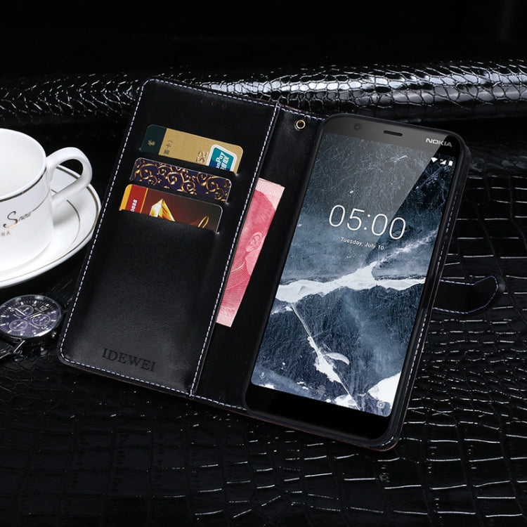 For Nokia 5.1 idewei Crocodile Texture Horizontal Flip Leather Case with Holder & Card Slots & Wallet