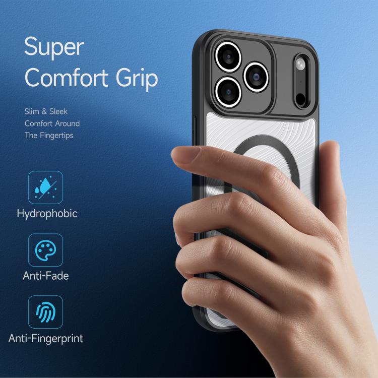For iPhone 17 Pro Max DUX DUCIS Aimo Mag Series TPU + PC MagSafe Frosted Feel Phone Case - Black