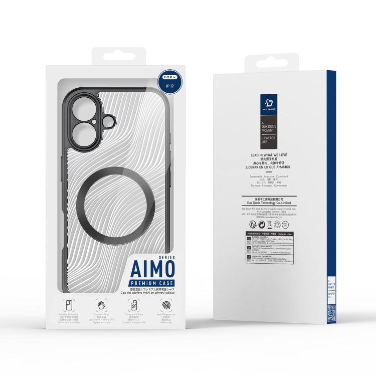 For iPhone 17 DUX DUCIS Aimo Mag Series TPU + PC MagSafe Frosted Feel Phone Case - Black