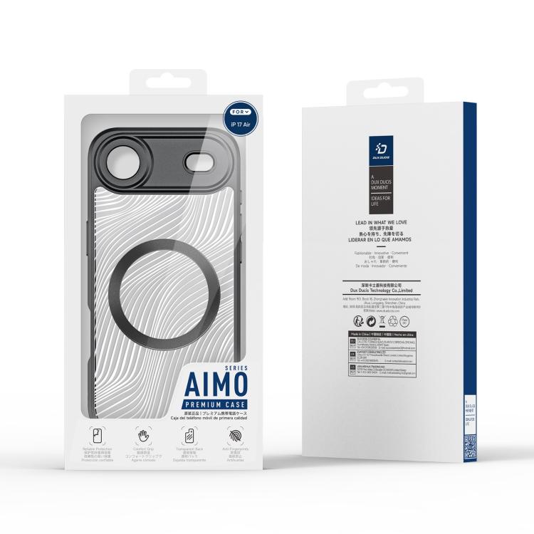 For iPhone Air DUX DUCIS Aimo Mag Series TPU + PC MagSafe Frosted Feel Phone Case - Black