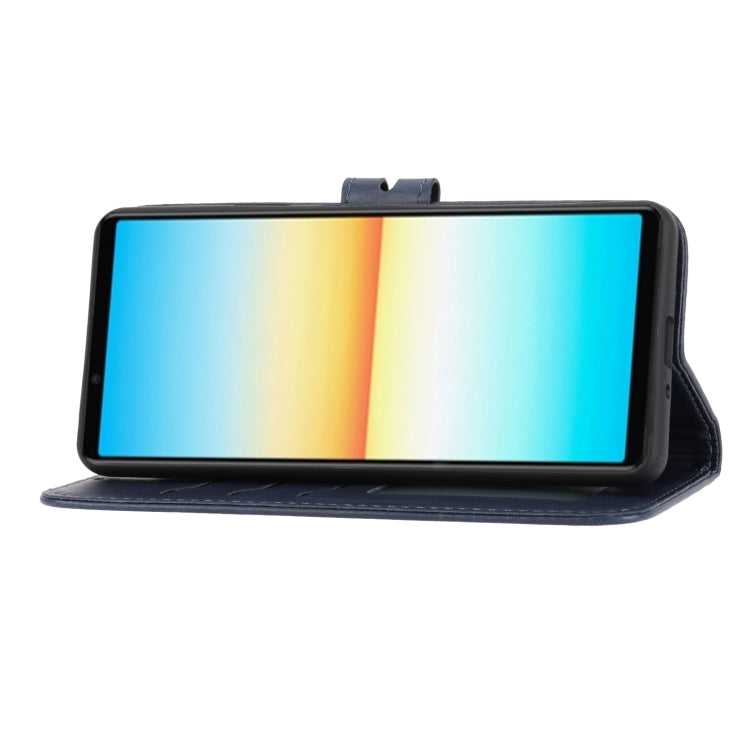 For Sony Xperia 5 IV Embossed Happy Cat Pattern Flip Leather Phone Case