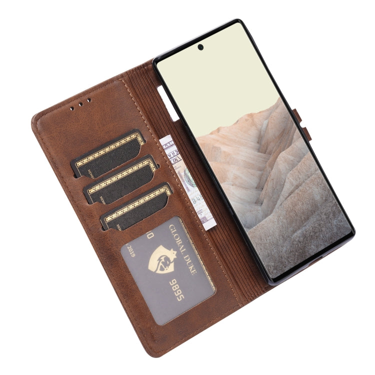 For Google Pixel 7a Embossed Happy Cat Pattern Flip Leather Phone Case