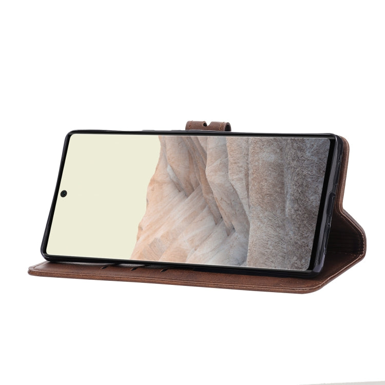 For Google Pixel 7a Embossed Happy Cat Pattern Flip Leather Phone Case