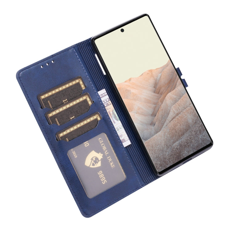 For Google Pixel 7a Embossed Happy Cat Pattern Flip Leather Phone Case