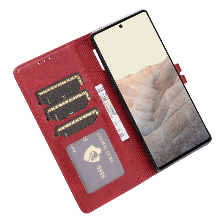 For Google Pixel 7a Embossed Happy Cat Pattern Flip Leather Phone Case