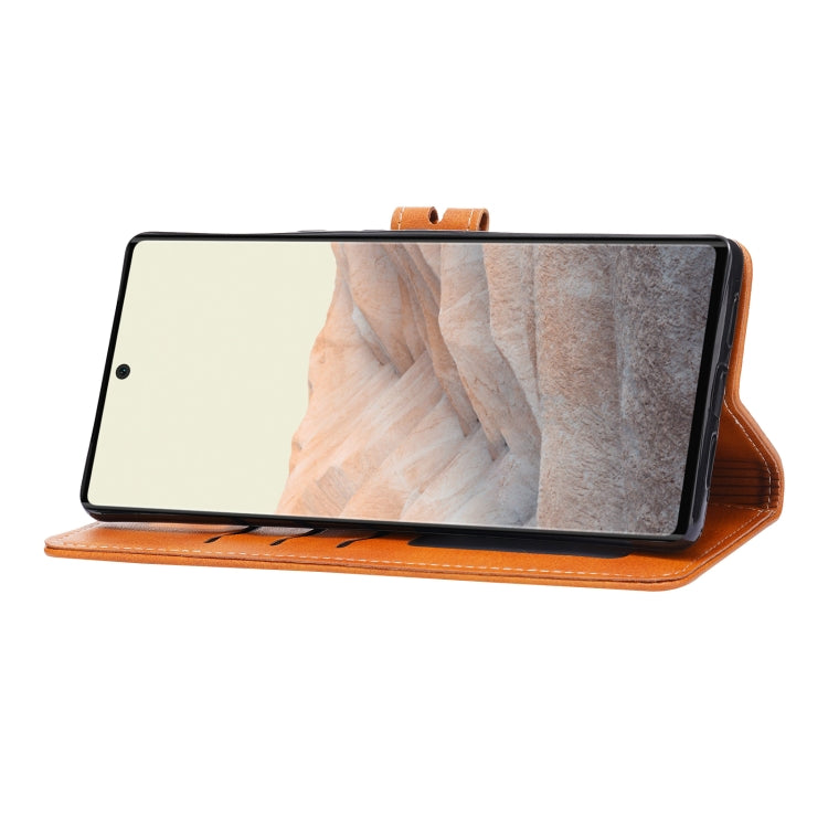 For Google Pixel 7a Embossed Happy Cat Pattern Flip Leather Phone Case