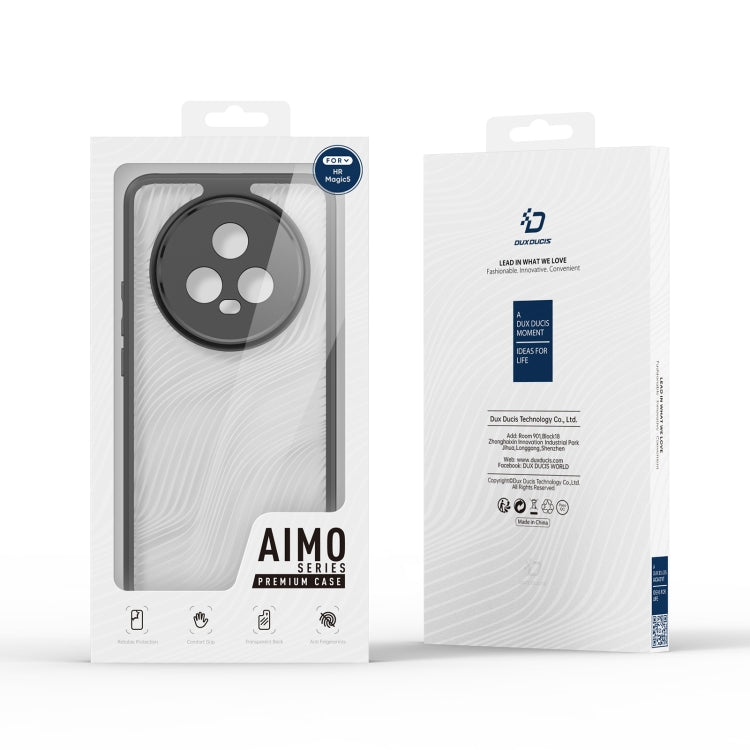 For Honor Magic5 DUX DUCIS Aimo Series TPU + PC Frosted Feel Phone Case(Black)