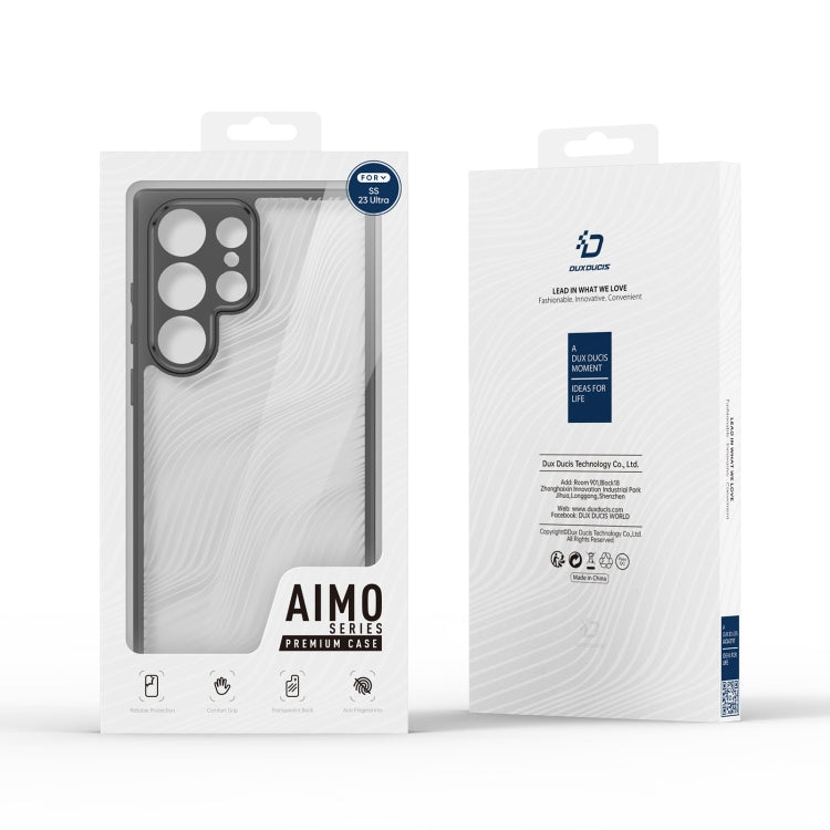 For Samsung Galaxy S23 Ultra DUX DUCIS Aimo Series TPU + PC Frosted Feel Phone Case(Black)
