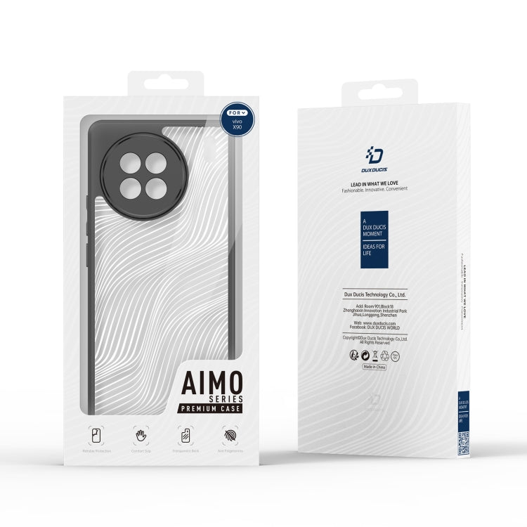 For vivo X90 DUX DUCIS Aimo Series TPU + PC Frosted Feel Phone Case(Black)