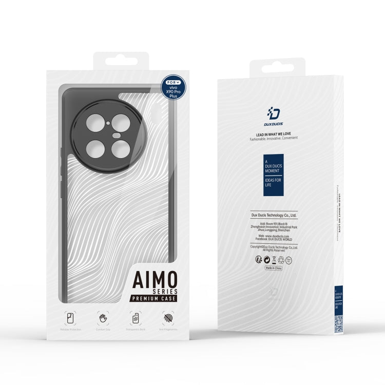 For vivo X90 Pro+ DUX DUCIS Aimo Series TPU + PC Frosted Feel Phone Case(Black)