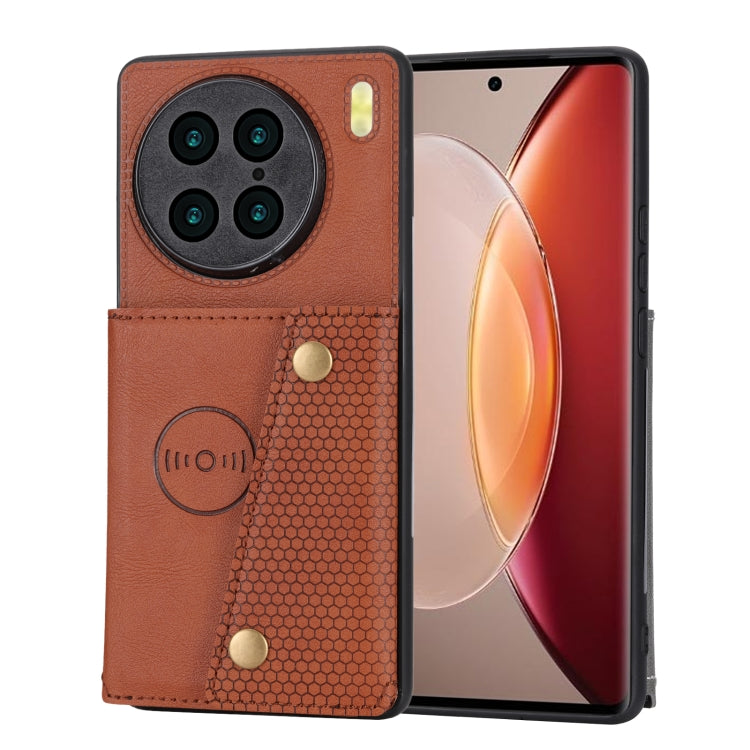 For vivo X90 Double Buckle Magnetic Phone Case