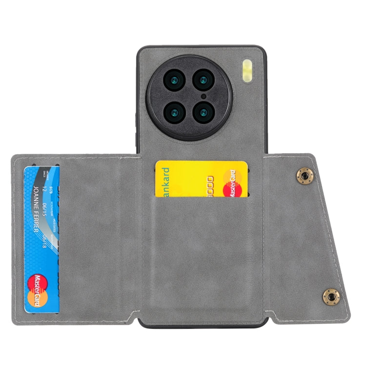 For vivo X90 Double Buckle Magnetic Phone Case