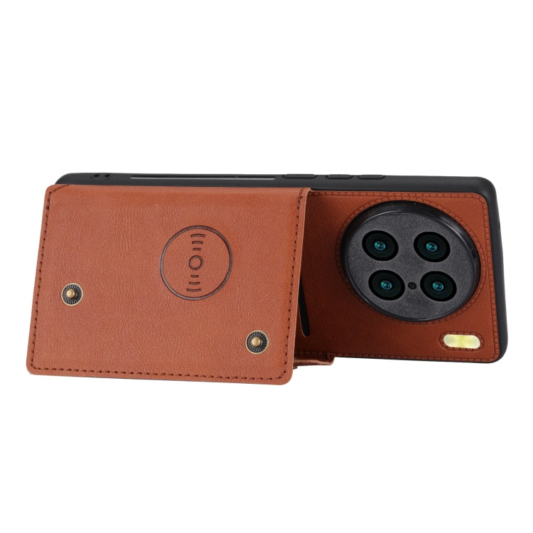 For vivo X90 Pro Double Buckle Magnetic Phone Case