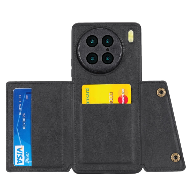 For vivo X90 Pro Double Buckle Magnetic Phone Case