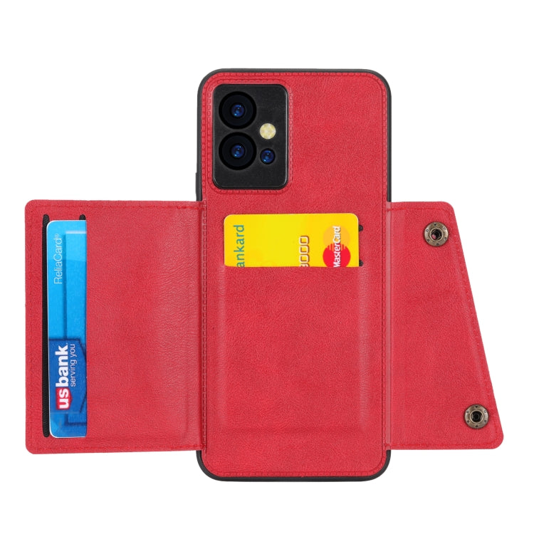 Double Buckle Magnetic Phone Case For vivo Y75 5G Global/Y55 5G/T1 5G India/Y33E 5G/Y30 5G/IQOO Z6 Global