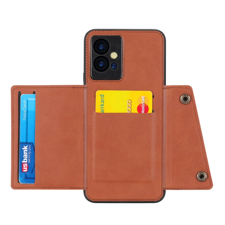 Double Buckle Magnetic Phone Case For vivo Y75 5G Global/Y55 5G/T1 5G India/Y33E 5G/Y30 5G/IQOO Z6 Global