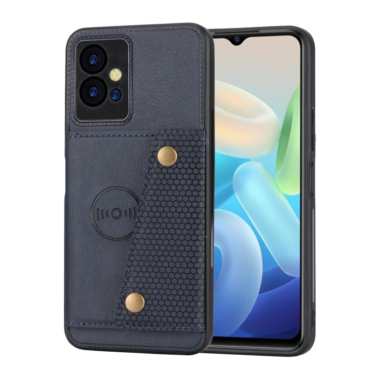 Double Buckle Magnetic Phone Case For vivo Y75 5G Global/Y55 5G/T1 5G India/Y33E 5G/Y30 5G/IQOO Z6 Global