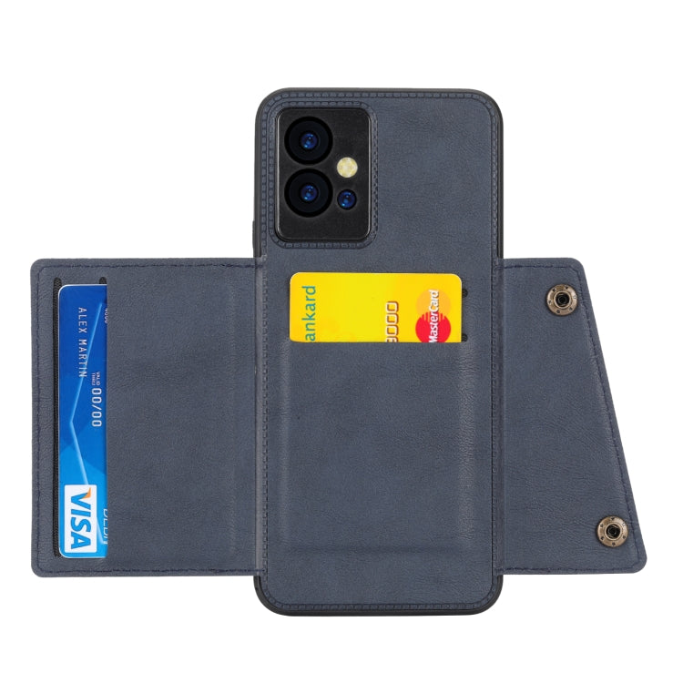 Double Buckle Magnetic Phone Case For vivo Y75 5G Global/Y55 5G/T1 5G India/Y33E 5G/Y30 5G/IQOO Z6 Global